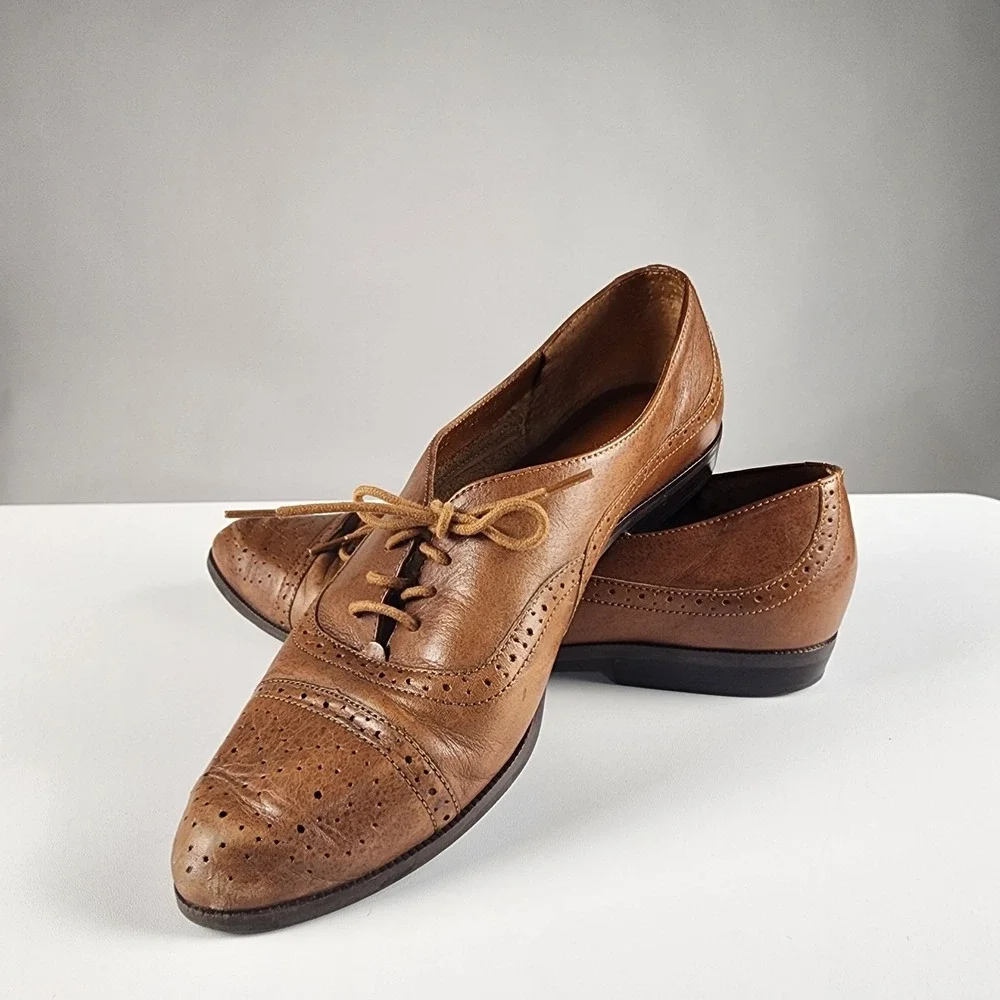 Vintage Buskens Loafers Leather Womens Brown‎ Size 6